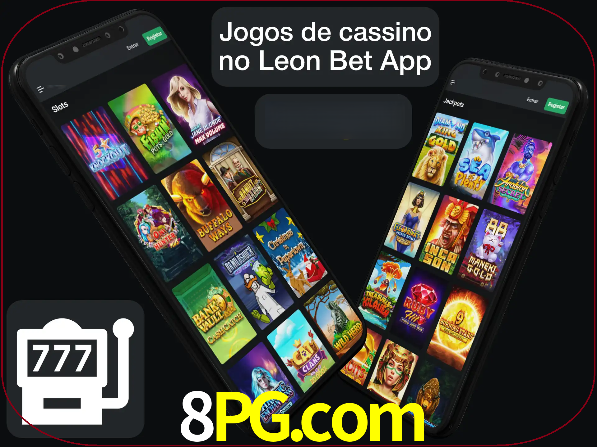 Escolha quais jogos de cassino jogar no app.